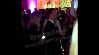 Aaron Paul dancing with his EMMY at the HBO after party