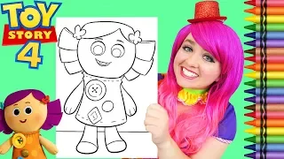 Coloring Toy Story 4 Dolly GIANT Disney Coloring Page Crayola Crayons | KiMMi THE CLOWN