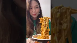 Viral samyang buldak ramen hack at korean convenience store: fire noodles with corn & cheese ASMR