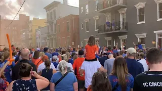 FC Cincinnati fans march into TQL Stadium