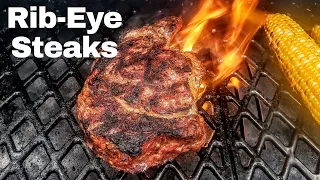 How to make Grilled Rib-Eye Steaks on the Pit Boss 820 Pellet grill | High Heat