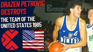 Drazen Petrovic DESTROYING USA Team | 1985