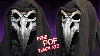 How to Make a Bird Skull Mask - Free Foam PDF Templates - Plague Doctor Cosplay or Masquerade