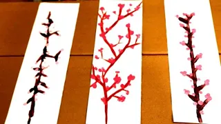 Art - Cherry Blossom Painting ages 4+ - Preschool At Home