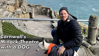 Walking around Minack Theatre in Cornwall with a DOG