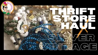 50% and 75% Off Thrift Store Sale Haul | Jewelry Haul | Flip for Ebay | Silver | Vintage