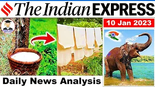 10 January 2023 Indian Express Newspaper Analysis | Daily Current Affairs | The Hindu Analysis