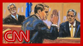 Sketch artist describes capturing tense moment between Michael Cohen and Trump attorney