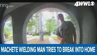 Caught on video - man wielding Machete tries to break into Mandeville home
