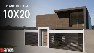 Plano de casa de 10x20 metros