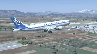 Landing A300-600 in Athens International Airport (LGAV) in X-plane 11