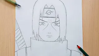 How to draw Itachi Uchiha | Itachi with Sasuke Eyes | Naruto Easy Step by step : Tutorial