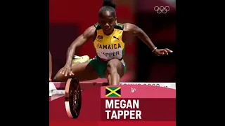 It's a bronze medal for JAMAICA's Megan Tapper in the women's 100m hurdles