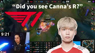 IWillDominate Reacts To T1 Canna ULT Back Into The Enemy Team - He Still Wins!! T1 vs DFM