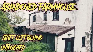 Abandoned farmhouse  stuff left behind  untouched