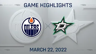 NHL Highlights | Oilers vs. Stars - Mar. 22, 2022