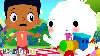 Sharing is Caring 💛💚💙| Good Habits & Good Manners | Peekabeans Kids Songs