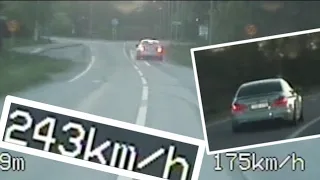 CHASE 560 HP BMW M5 Police Pursuit 150 mph / 243 km/h by unmarked Swedish Police BMW 535d. Intense!