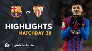 Highlights FC Barcelona vs Sevilla FC (1-0)