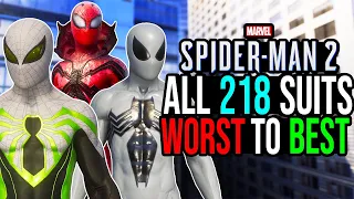 All 218 SUITS In Marvels Spider-Man 2 Ranked From WORST to BEST