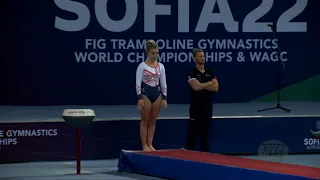 BRAIN Jessica (GBR) W - 2022 Trampoline Worlds, Sofia (BUL) - Q Tumbling Exercise 2