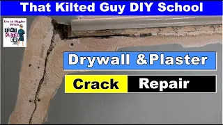 Plaster Crack Repair - Works for Drywall Wall Cracks too