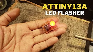 ATTiny13A-PU Microcontroller   LED Flasher Homemade (Filipino)