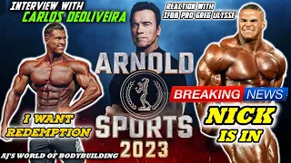 Interview with Carlos Caike Deoliveira and Nick Walker in with ifbb pro Greg Ulysse .