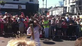 Heidi Morris carries the Olympic Torch