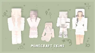 20+ minecraft skins || white ver.🥛🤍