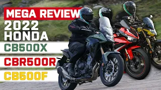 New Honda CBR500R, Honda CB500X & Honda CB500F Review (2022) | Honda CB500 Launch Ride Test 2022