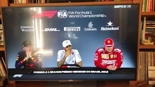 Max Verstappen calls Ocon a pussy in post race press conference.