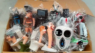 Unboxing 13 skibidi toilet  camera speaker man vs tvman,doors,rainbow friends toys | asmr satisfying