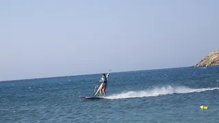 Oldschool freestyle windsurfing