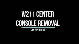 W211 Center Console and Gearshift Removal