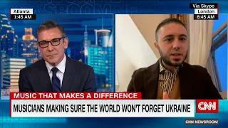 Taras Topolia on CNN + "Music That Makes a Difference" set-up ahead of the war's 1-year anniversary.