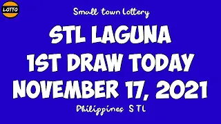 STL Laguna 1st Draw Result Today November 17, 2021 11am Morning game Small Town Lottery