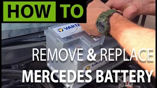HOW TO Replace & Install Mercedes Car Battery + Reset Electrical Systems