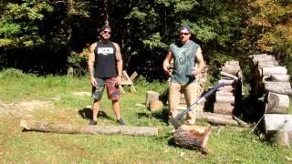 Will and Ryan with the Log workout