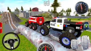 Juegos De Carros - Police car, Fire Truck Xtreme Off-Road #2 - Offroad Outlaws Android Gameplays