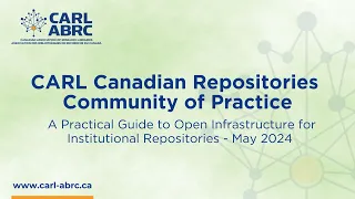 A Practical Guide to Open Infrastructure for Institutional Repositories