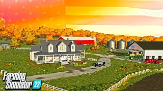 DESIGNING A BEAUTIFUL AMERICAN FARM FROM SCRATCH (Farming Simulator 22)