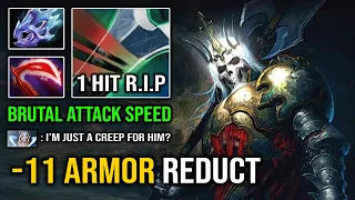 SPEED IS KING Max Attack Speed 1 Shot Crit Jungle Wraith King with Moon Shard 11 Armor Reduct Dota 2