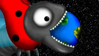БОЖЬЯ КОРОВКА и Кид #25 Гигантский жук проглотил Землю и Луну в Tasty Planet Forever на крутилкины