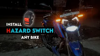 Install HAZARD SWITCH in any Bike | DIY | Easy Safe Method