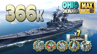 Battleship Ohio: Like a hot knife through butter on Okinawa - World of Warships