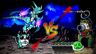 Battle Cats - Raging Bahamut Vs. Green Shell Cat