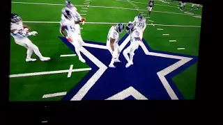 Kevin Byard celebrates on Dallas Cowboys Star.