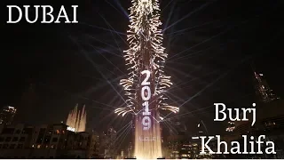 Dubai burj khalifa new year fireworks