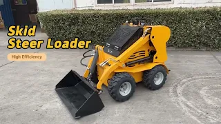 Mini Skid Steer Loader EPA Engine Wheels Track BucketFree official Skid Steer Loader Attachments